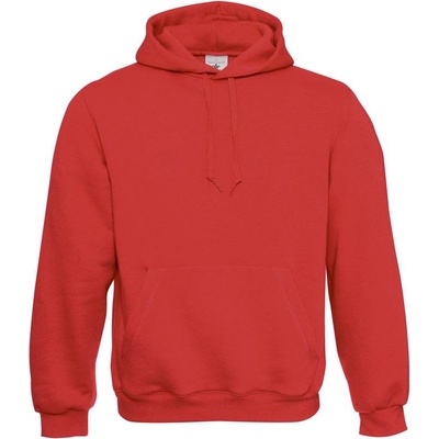 B&C Hooded mikina s kapucňou červená