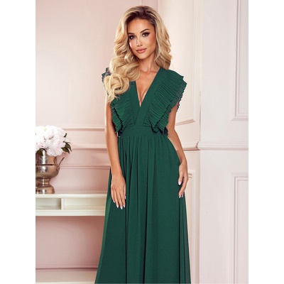 Numoco Миди рокля с раирано деколте - зелена Numoco YANA numoco | Zelen | ЖЕНИ | S