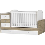 Arbor Трансформиращо се легло Arbor - Baby & Junior, 179 х 77 cm, дъб артизан + бял (BJ23248) - ozone