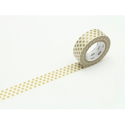 MT masking tape geometrická dot gold 2