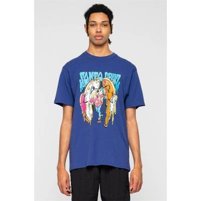 Santa Cruz GRABKE MELTING CLOCKS TEE Navy Blue