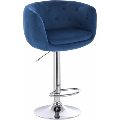 LuxuryForm Design Montana Velur na striebornom tanieri modrá