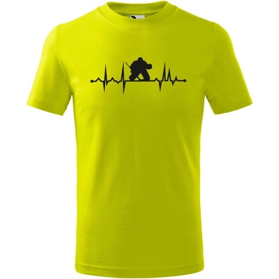 dětské tričko s motivem Hokejový brankář limetková