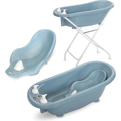 Lorelli Бебешка вана с оттичане, подложка и стойка Lorelli - 88 сm, Nordic Blue (10130820007)