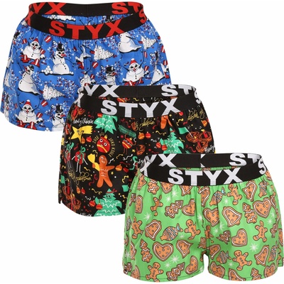 Styx 3PACK dámske trenky art športová guma viacfarebné (3T17134)