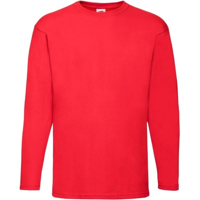 Fruit of the Loom tričko dlouhý rukáv Valueweight Long Sleeve T red