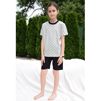 Detské pyžamo guličky čierna