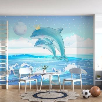 Image 1 of Art gift Фототапет - Семейство делфини