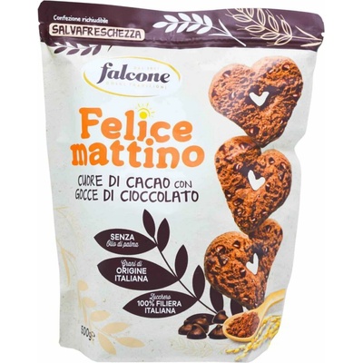 Falcone kakaové srdce s čokoládovými kúskami 500 g