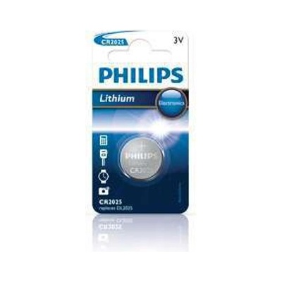 Philips Батерия литиева Philips CR2025, 3.0V, 1 бр (CR2025/01B)