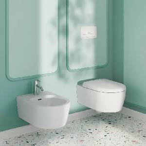 Villeroy&Boch Окачено биде Villeroy&Boch Skyla, бяло мат - Stone White CeramicPlus (448200RW)
