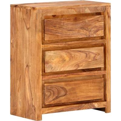 vidaXL Шкаф с чекмеджета, 60x33x75 см, акациево дърво масив (338435)