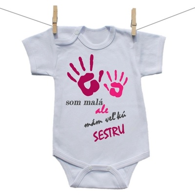 Boodyy Body s krátkym rukávom Som malá ale mám veľkú sestru