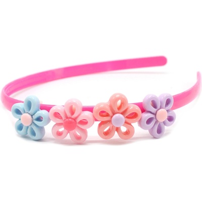 Dětská čelenka s kytičkami Barva: modrá – Zboží Dáma