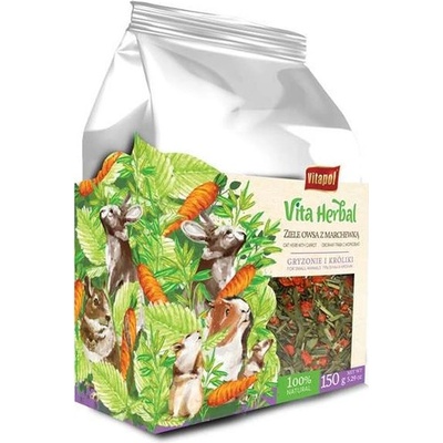 VITAPOL Vita Herbal směs hlodavci a králík.Ovesná bylina mrkev 150 g – Hledejceny.cz