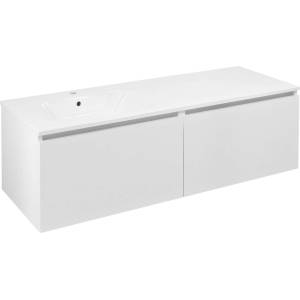 SAPHO Lorea - Шкаф за мивка 140x46x52 см, 2 чекмеджета, ляв, матово бял LE070-3131-L-04 (LE070-3131-L-04)