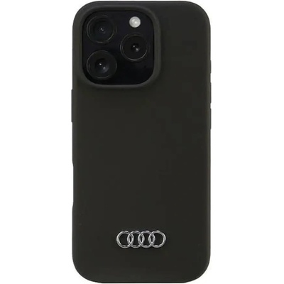Audi Silicone Case iPhone 16 Pro 6.3" черен/черен твърд калъф AU-LSRIP16P-Q3/D1-BK (6955250227971)
