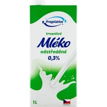 Pragolaktos Trvanlivé odstředěné mléko s uzávěrem 0,5% 1 l