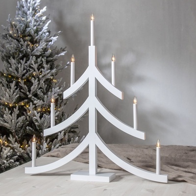 Star trading Drevený adventný LED svietnik Pagod 7x LED žiarovka