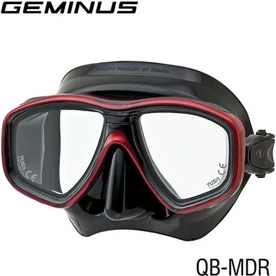 TUSA маска geminus черна/тъмно червен металик (tus m-28qb mdr)