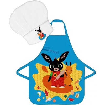 BrandMac Modrá detská zástera s čiapkou Bing