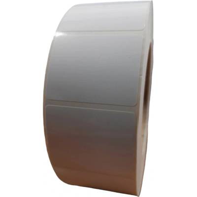 Plastová Etiketa 45 mm x 35 mm, Polypropylén, Biela, Dutinka 76 mm, 2000 ks/kotúč , Permanentné lepidlo, Priemer kotúča 136 mm