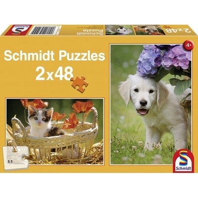 Schmidt 56102 Pejsek a kočička 2 x 48 dílků