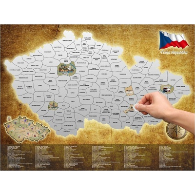 Stírací mapa - Česká republika