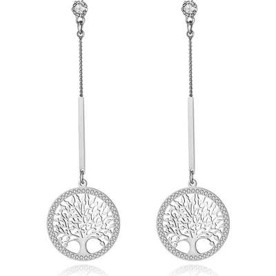 Victoria Filippi Stainless Steel ocelové náušnice se zirkony Amanda chirurgická ocel strom života VFE19123-1/5 stříbrná