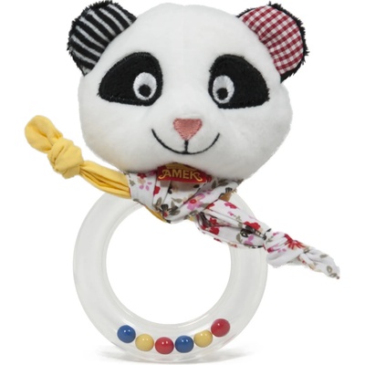 Амек Тойс Плюшена бебешка дрънкалка Амек Тойс - Панда, 15 cm (90663)