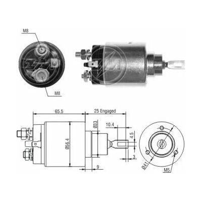Spínač startéru Bosch F000AL0307, F000SH0110