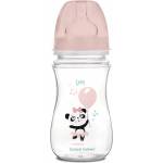 Canpol babies Антиколик шише Canpol - Exotic Animals, 240 ml, розова панда (35/221_pin) - ozone