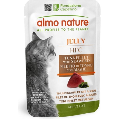 Almo Nature HFC Jelly filé z tuňáka s řasami 24 x 55 g