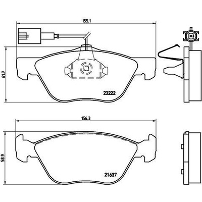 Sada brzdových platničiek kotúčovej brzdy BREMBO P 23 116