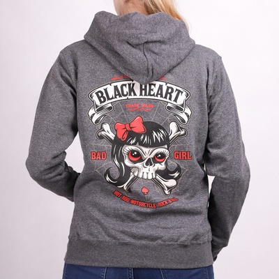 Black Heart LADY LUCK BASIC dámská mikina šedá
