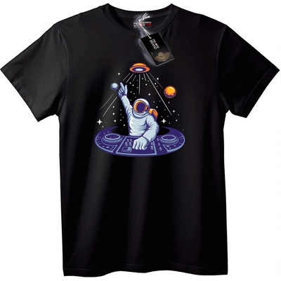 NOONEBRAND Тениска Космонавт DJ в Космоса - 2XL, White