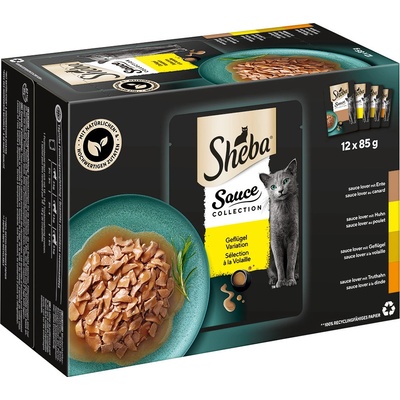 Sheba Sauce Collection kachna kuře drůbež krůta 12 x 85 g