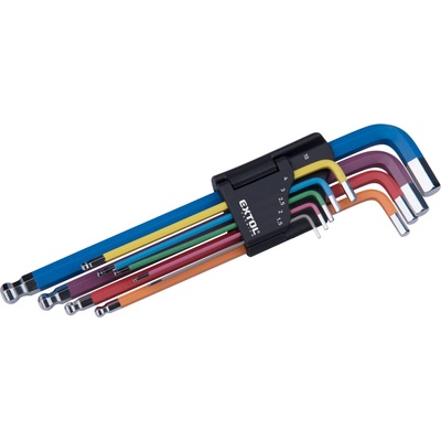 Extol Premium L-klíče prodloužené s kuličkou 1,5–10 mm sada 9 ks 8819316