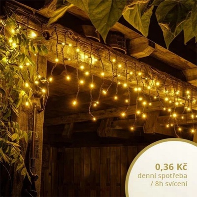 DecoLED LED svetelné kvaple 3x0,5m teple biela 114 diód IP67 ILNX1305W