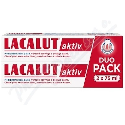 Lacalut Aktiv zubní pasta 2x75ml duo