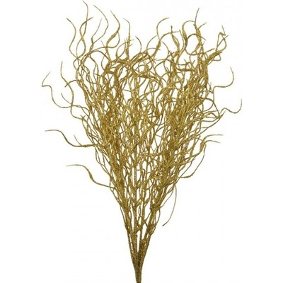 Umělá dekorace zlatá kroucená vrba – 48 cm
