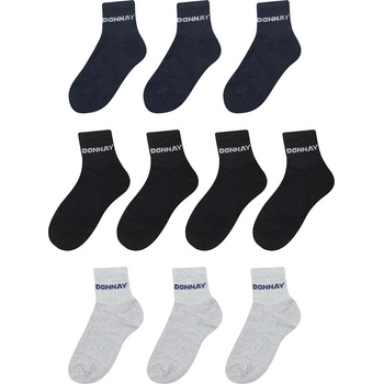 Image 1 of Donnay Детски чорапи Donnay 10 Pack Quarter Socks Childrens - Black