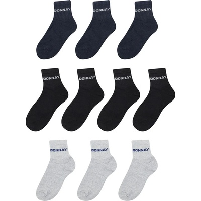 Donnay Детски чорапи Donnay 10 Pack Quarter Socks Childrens - Black