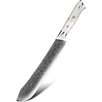 IZMAEL Damaškový kuchynský nôž Yuzuki Butcher/Biela 24 cm