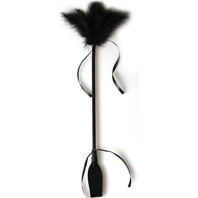 Secret Play Duster and Riding Crop Black