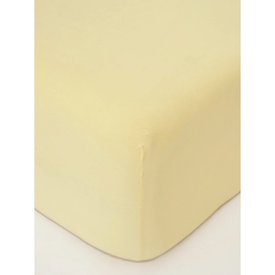 MKLozkoviny.sk Jersey plachta Classic pastelovo žltá 180x200