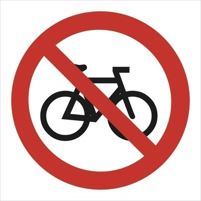Zákaz vstupu s koly - symbol (92x92 mm)