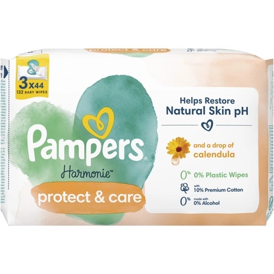 Pampers Мокри кърпички Pampers Harmonie - С невен, 3 х 44 броя (1100030478)