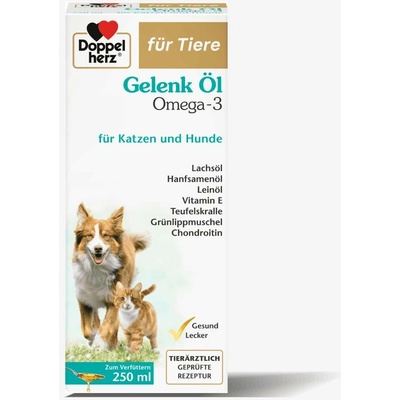 Doppelherz für Tiere Gelenk Öl Omega-3 pro psy a kočky 250 ml