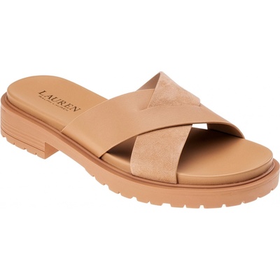 Lauren Ralph Lauren Soft Nappa/Kidsuede-kelsie-sn-fsa 802904251001 dámské pantofle béžový